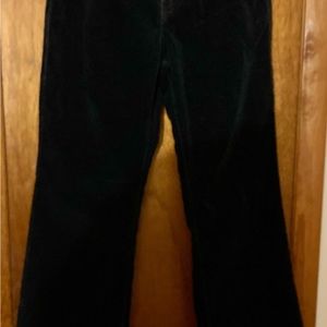 Women's navy blue stretch Flare corduroy pants